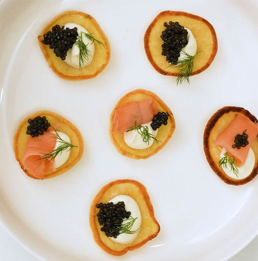 Blinis with Smoked Salmon and Caviar