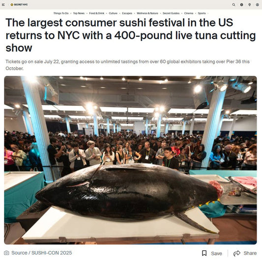 [Secret NYC] The largest consumer sushi festival in the US returns to NYC with a 400-pound live tuna cutting show