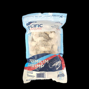 Frozen Colossal White Shrimp 13/15 (Tail On, Peeled & Deveined) - 2lb